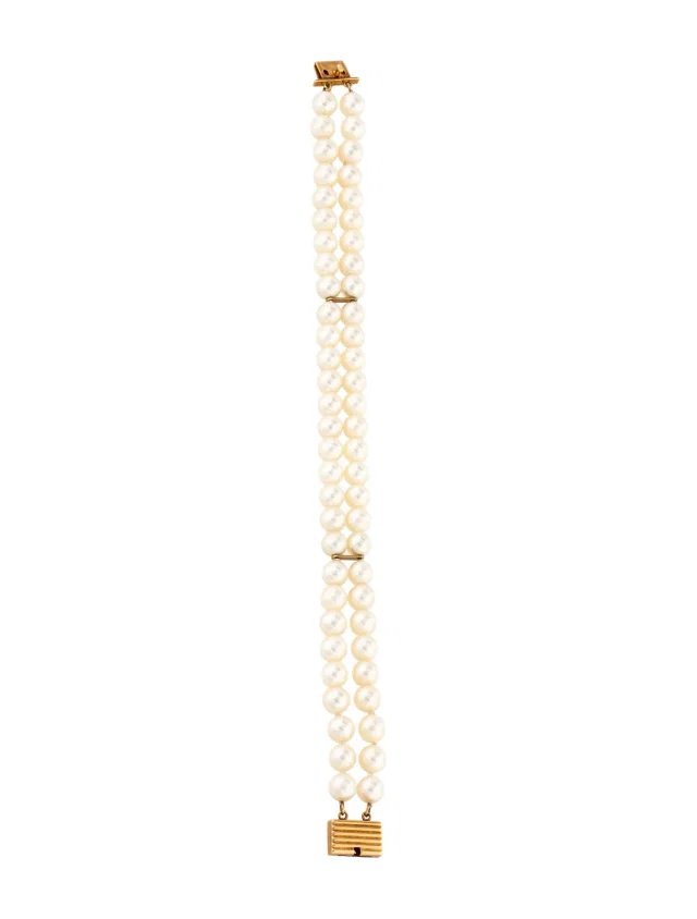 Mikimoto 18K Pearl Two Row Bead Bracelet, 6.75" in multicolor Silk from The RealReal