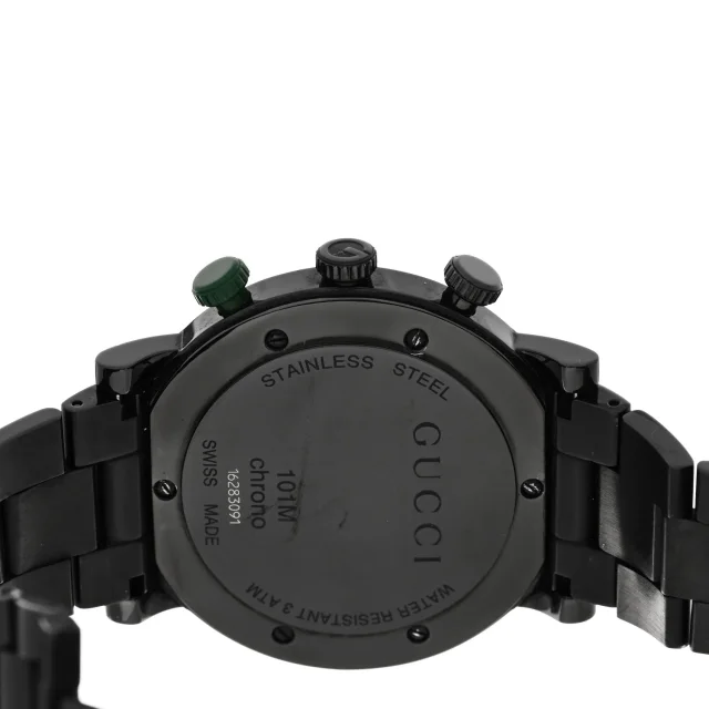 Gucci PVD Stainless Steel 44mm 101M G-Chrono Quartz Watch Black in Black from FASHIONPHILE, photo 4 of 4