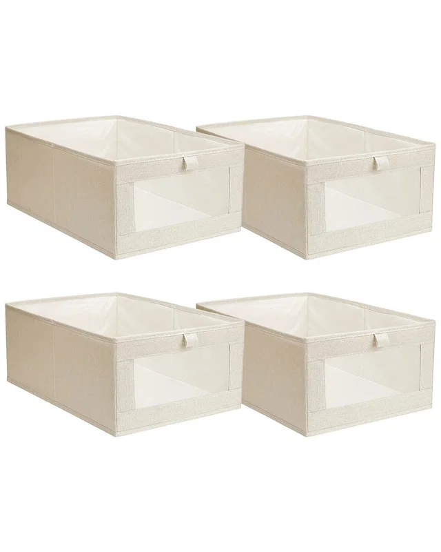 Fresh Fab Finds 4pc Foldable Linen Clothing Storage Bin, image 1 of 1 from Rue La La