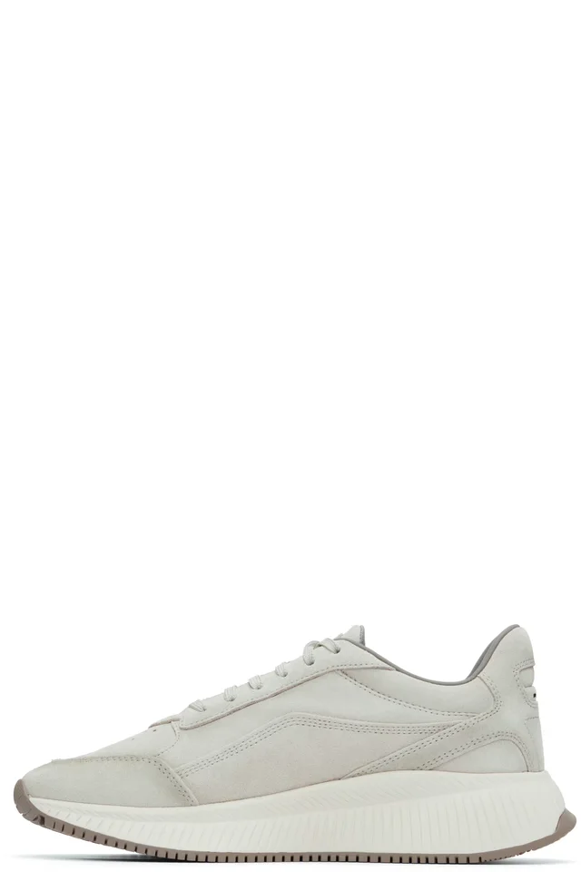 BOSS Beige TTNM Suede Sneakers, photo 3 of 5 from SSENSE