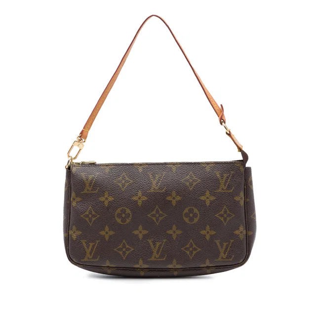 Brown Louis Vuitton Monogram Pochette Accessoires Shoulder Bag in Brown Coated canvas from Designer Revival