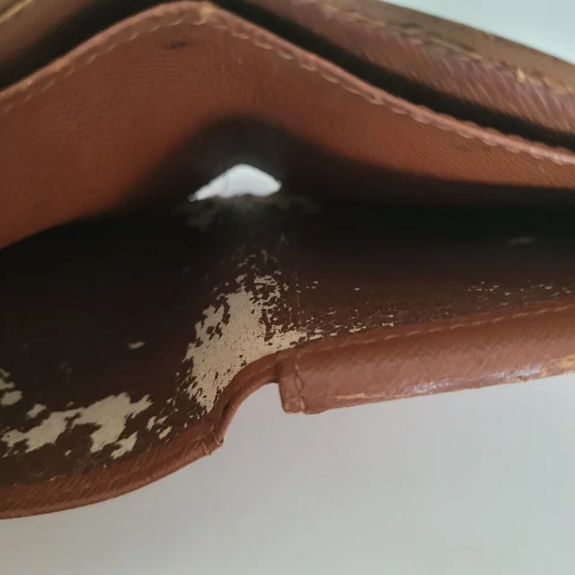 Vintage Men's Lv Brown Bi-Fold Leather Wallet Monogram Card Bill in brown|red Leather from Poshmark, photo 5 of 12