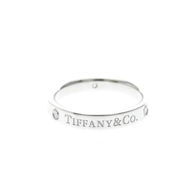 Tiffany & Co. Flat Band Ring in Silver Platinum from Elady