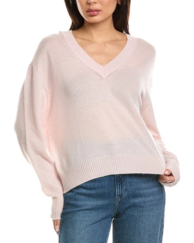 Brodie Cashmere Easy V-Neck Wool & Cashmere-Blend Sweater, image 1 of 1 from Rue La La