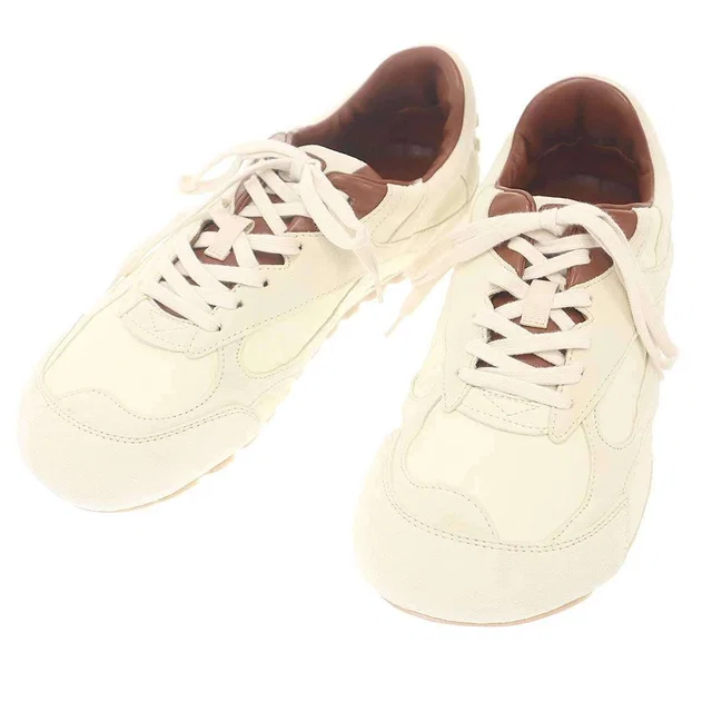 Bottega Veneta Orbit Flash Leather Combination Sneakers Ivory 41 in White Leather from The Reluxe