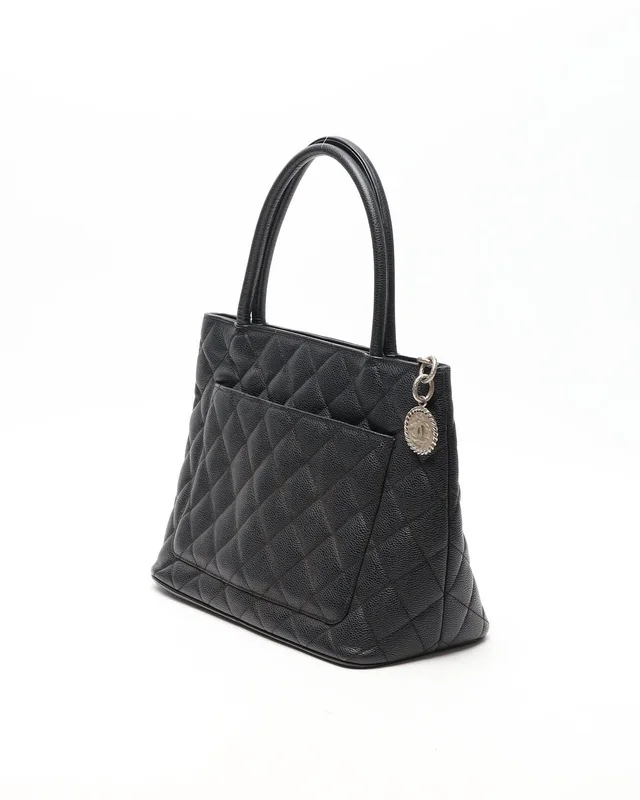 Chanel Caviar Quilted Medallion Tote Bag in Caviar leather from A Retro Tale, photo 3 of 15