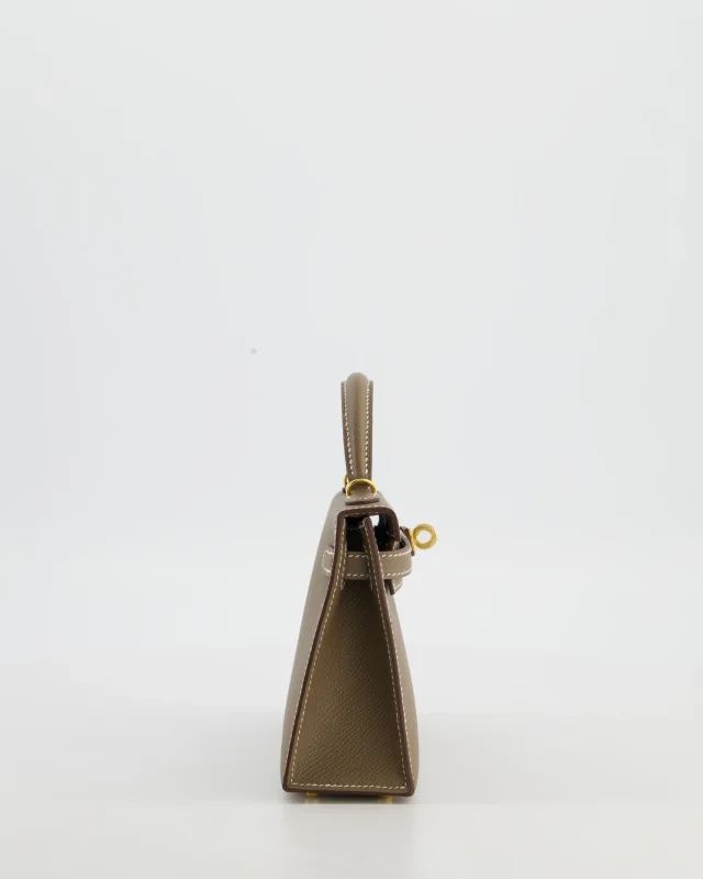 HOT* Hermès Mini Kelly II 20 Bag in Taupe Epsom leather from Sellier, photo 5 of 24