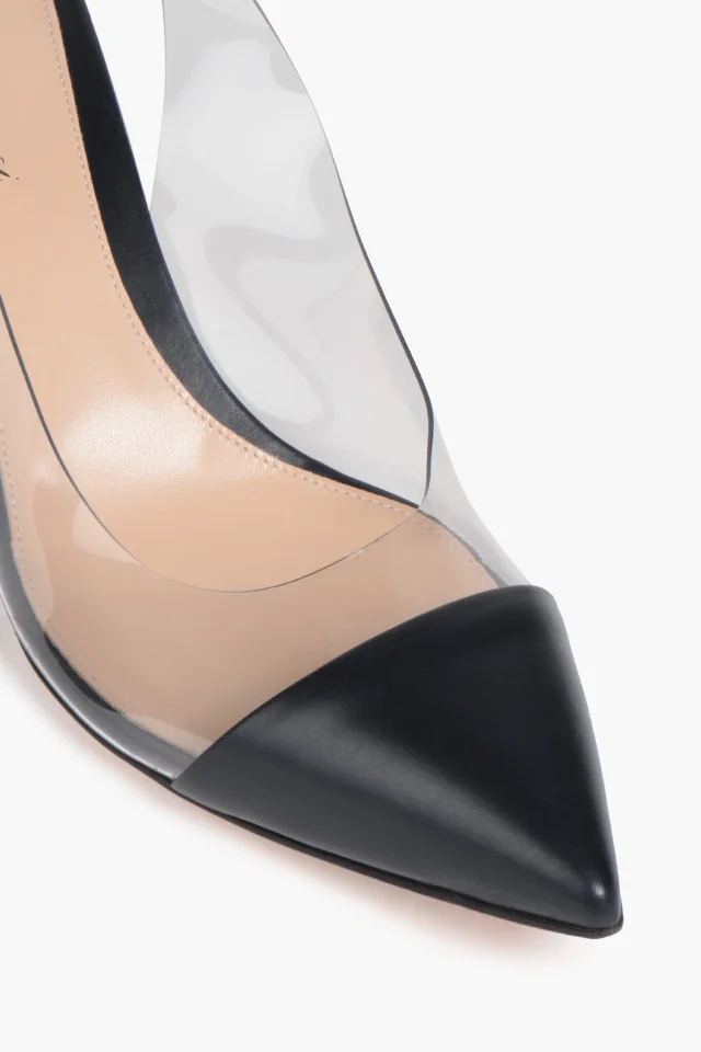 Gianvito Rossi Alice Leather and PVC Slingback Pumps, photo 4 of 4 from THE OUTNET