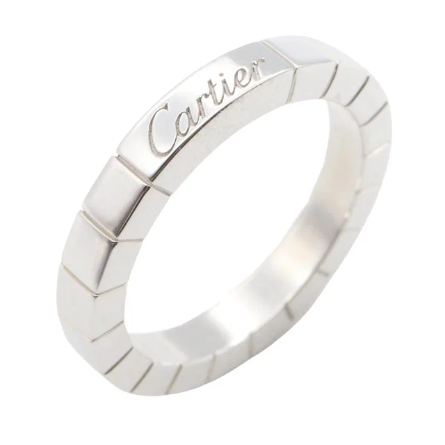 Cartier Lanieres Au750 White Gold Ring Size 9 in White from LuxUness