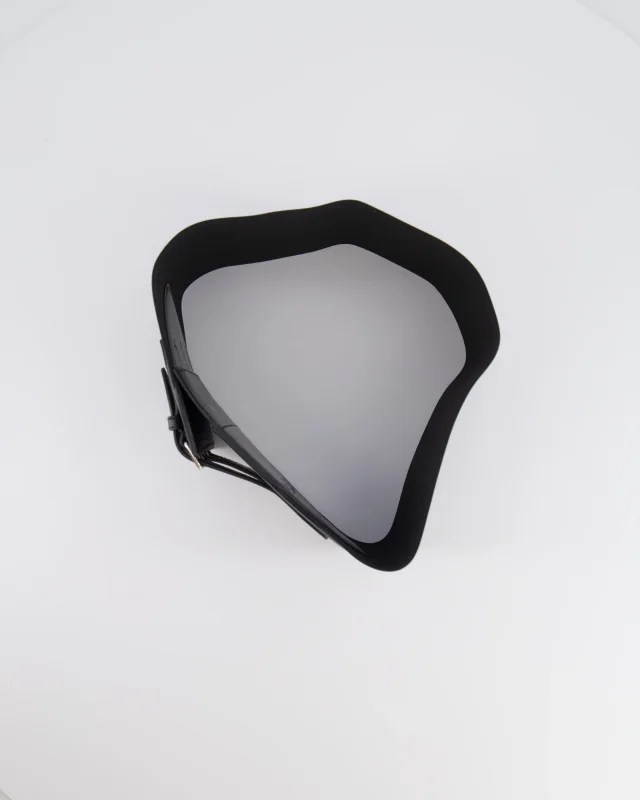 Alaïa Black Leather Corset Belt with Silver Buckles 65cm in Black Leather from Sellier, photo 3 of 9