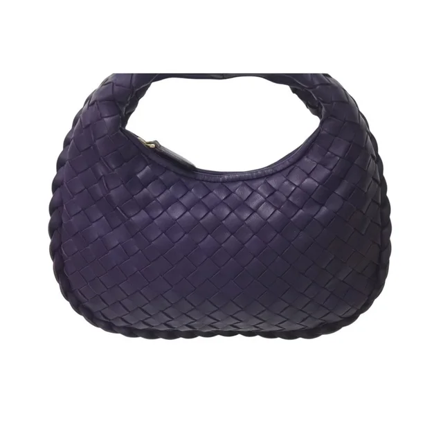 Bottega Veneta Leather Hobo Handbag Intrecciato Purple in purple Woven leather from Poshmark