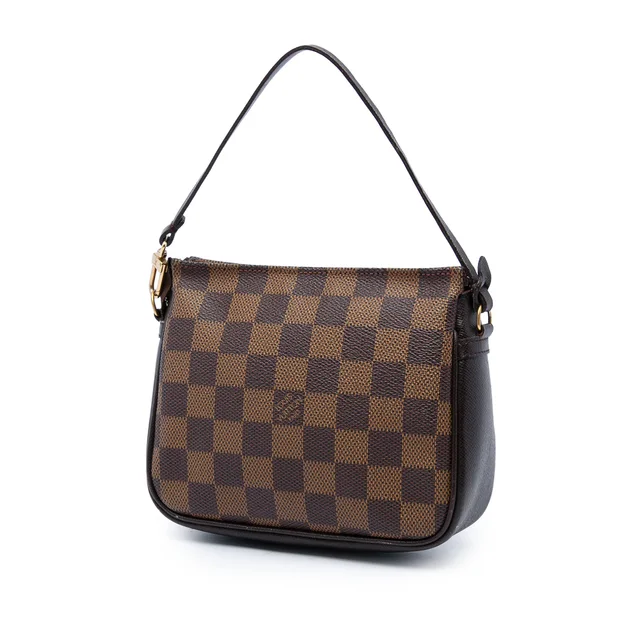 Brown Louis Vuitton Damier Ebene Trousse Pochette Handbag in Brown Canvas from Designer Revival, photo 2 of 2