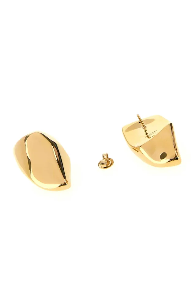 Bottega Veneta Gold-Finished Sterling Silver Earrings — Gold in Gold from HEWI, photo 3 of 3