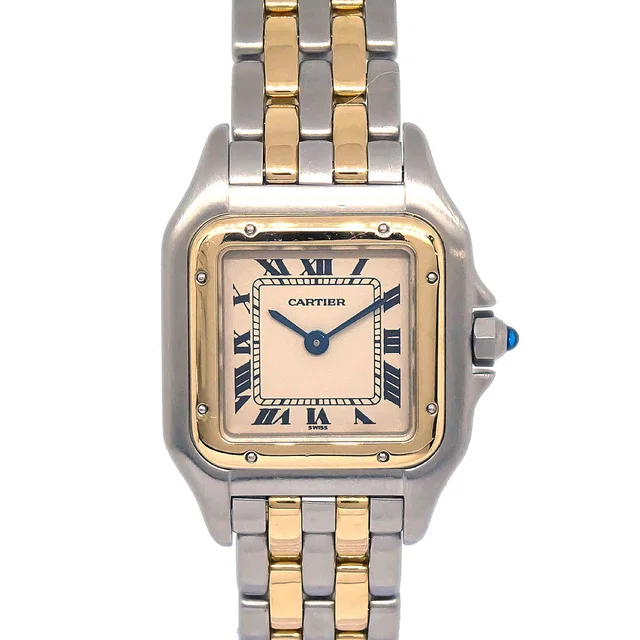 Cartier Panthere SM 2-Row Ref.166921 Quartz Watch 18KYG SS from AMORE Vintage Tokyo