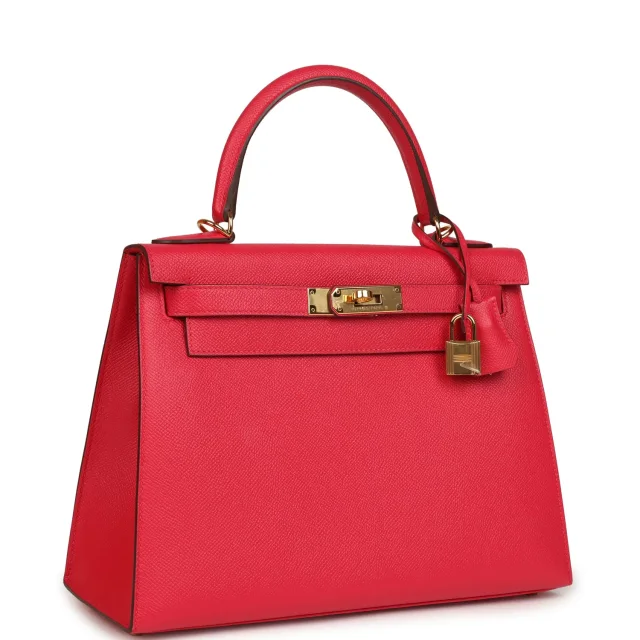 Hermès Kelly Sellier 28 Rose Extreme Epsom Gold Hardware in Pink Epsom leather from Madison Avenue Couture, photo 2 of 9
