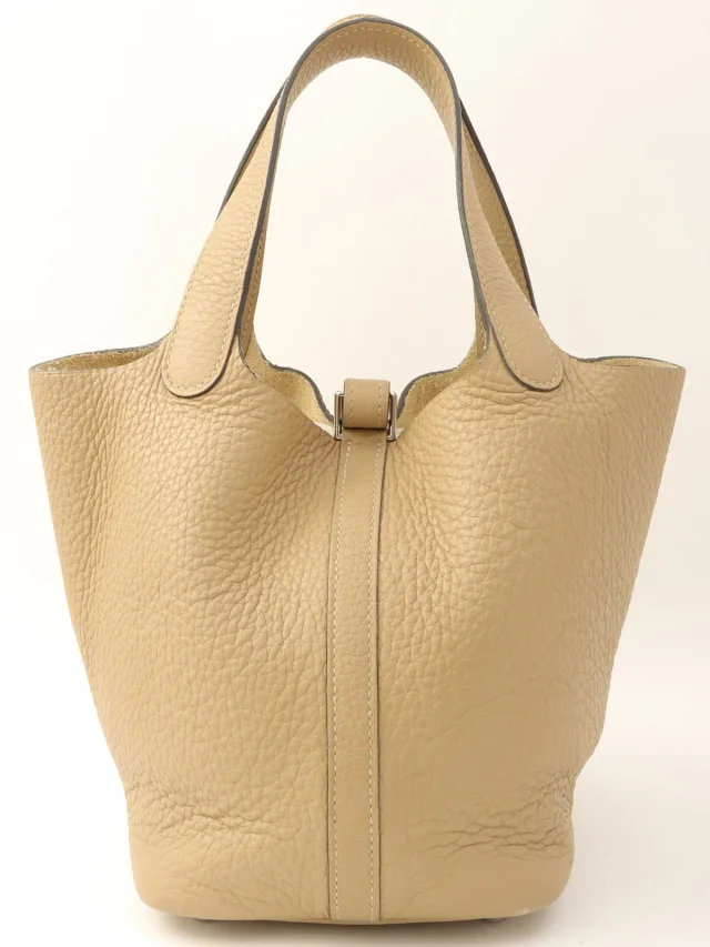 Hermès 2021 Picotin Lock PM Trench in Clemence leather from VINTAGE QOO TOKYO, photo 2 of 13