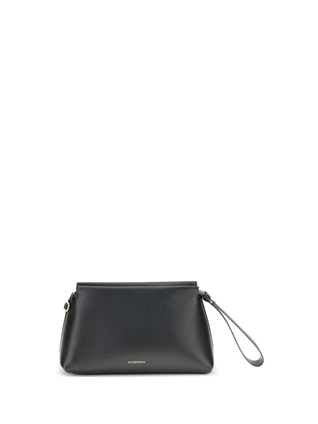 Givenchy Leather Pouch With Wrist Strap Clutch — Black Calf Bos Taurus Wallet in Black Leather from HEWI