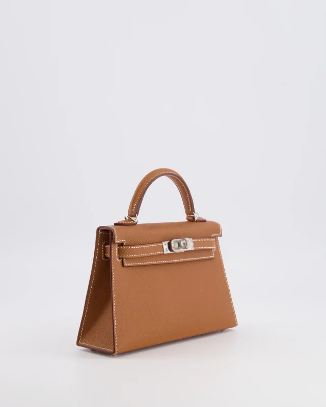 Hermès Mini Kelly II 20 Bag in Gold Epsom leather from Sellier, photo 4 of 21