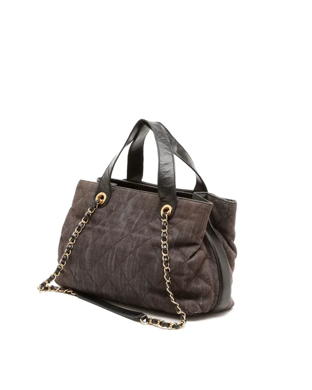 Chanel Stitching Denim CC Tote Bag in Denim from A Retro Tale, photo 3 of 11