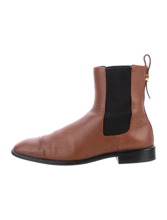 Mulberry Leather Chelsea Boots in brown|red Leather from The RealReal