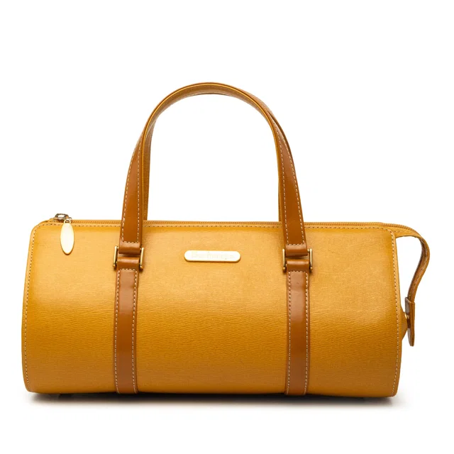 Yellow Burberry Leather Handbag in Yellow Leather from Designer Revival