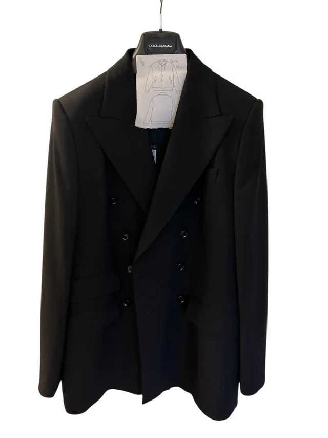 Dolce & Gabbana Black Cotton Blazer Black Buttons in Black from Luxury Promise