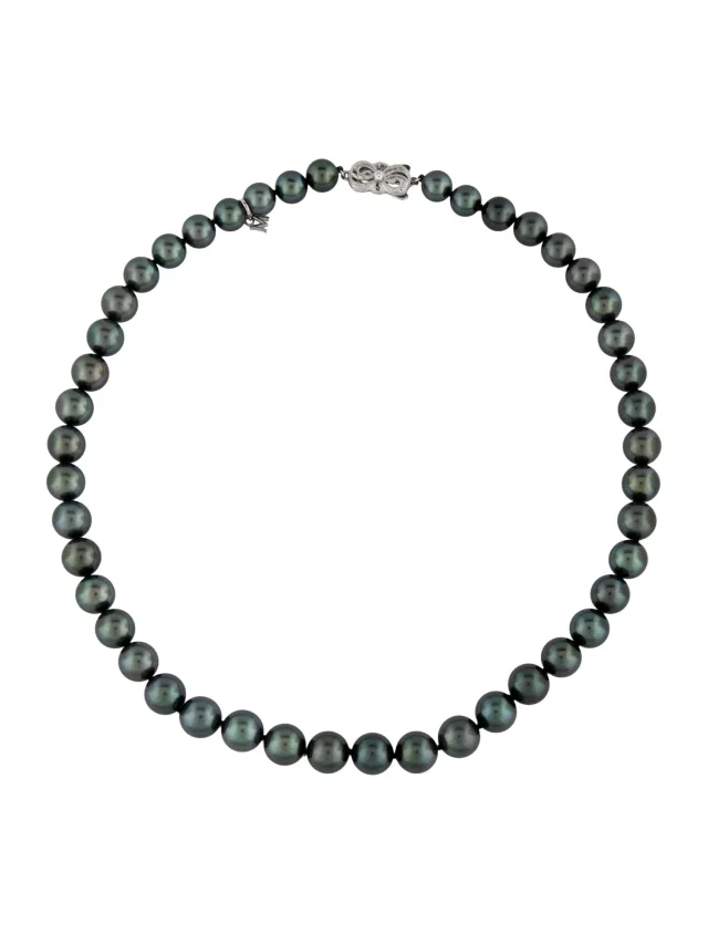 Mikimoto 18K Cultured South Sea Pearl & Diamond Graduated Bead Strand, 18" in multicolor from The RealReal
