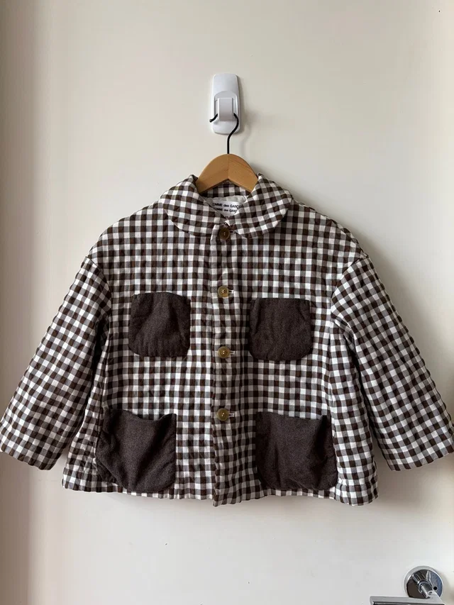 Comme des Garçons Comme Des Garons Brown & White Gingham Checker Button Up Jacket W/ Wool Pockets in brown|white|red Wool from Poshmark