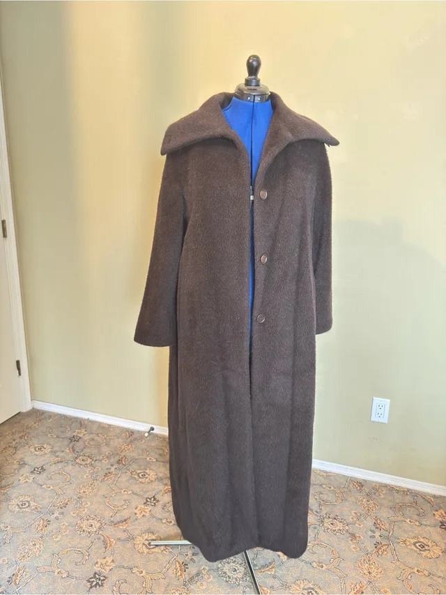 Chocolate Brown Max Mara Alpaca Coat in brown|red Wool from Poshmark