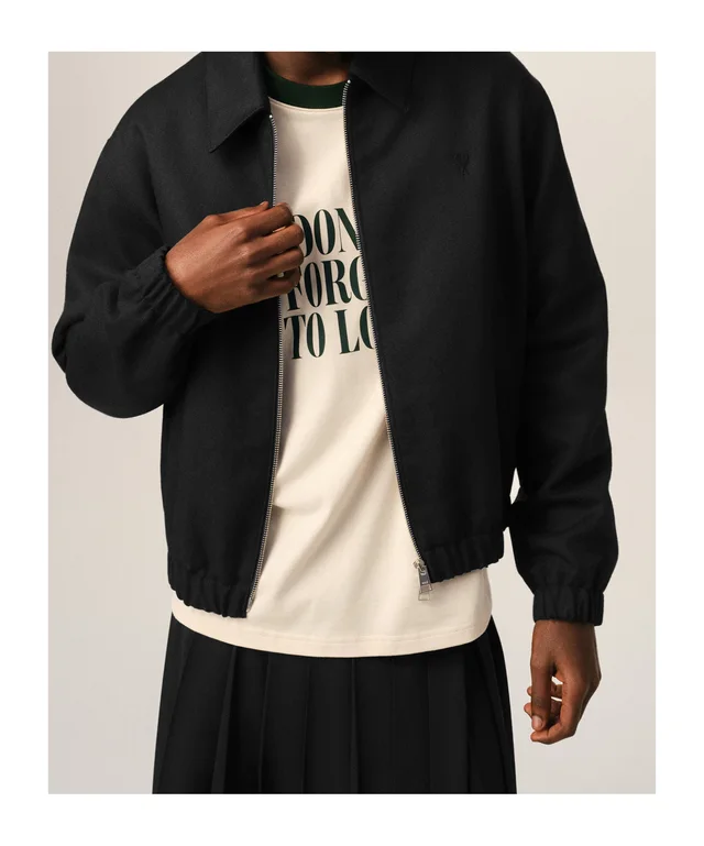 Ami Paris AMI Ami de Coeur Collared Zip-Up Jacket, photo 3 of 6 from SENSER