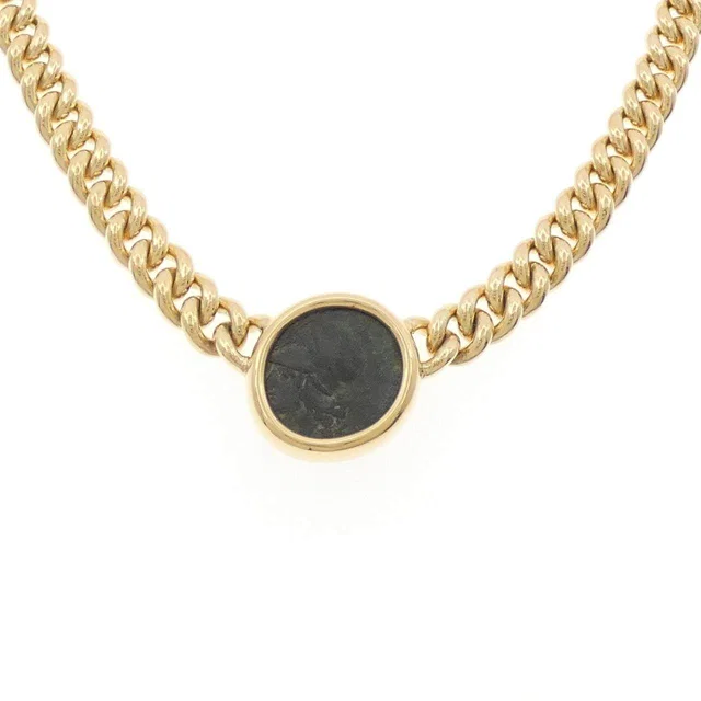 Bvlgari 750 Yellow Gold Bronze Necklace in Yellow from LuxUness