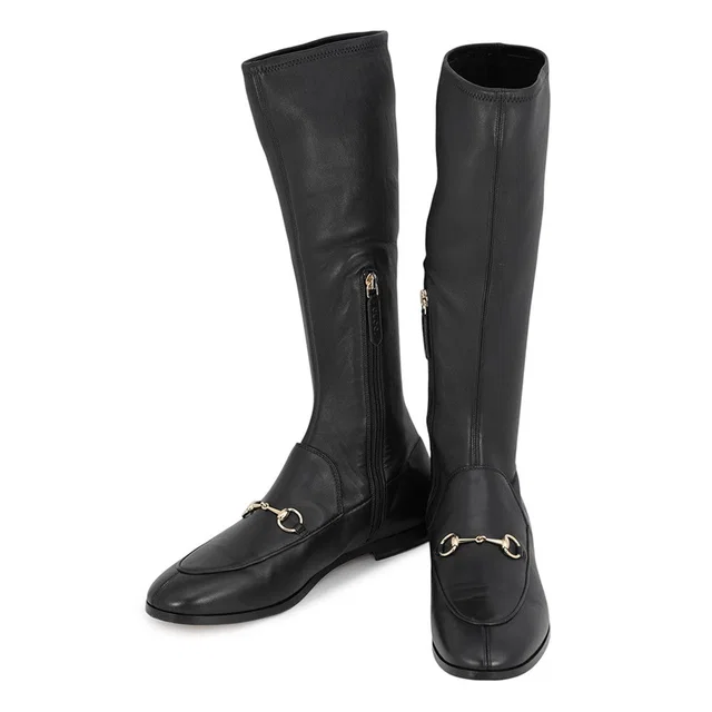 Gucci Jordaan Boots Black827860 AADP3 1000 Nappa Leather Size 39 in Nappa leather from GALLERY RARE