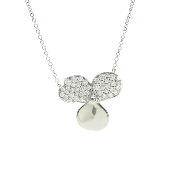 Tiffany & Co. Paper Flower Diamond Necklace Platinum Diamond Men,Women Fashion Necklace (Silver) in Silver Platinum from Elady