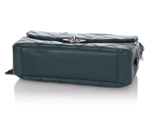 Chanel Vert Pétrole Quilted Calfskin Flap in Green Calfskin from Ann's Fabulous Finds, photo 7 of 10