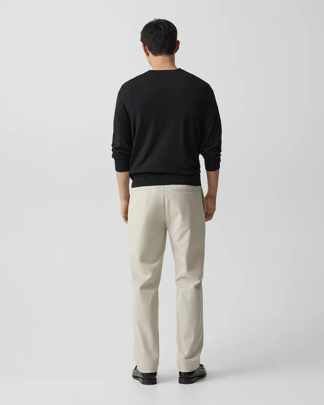 Theory Zaine Pant in Moonsoft Cotton in SILVER CLOUD 97% Cotton, 3% Spandex, photo 3 of 9 from Theory