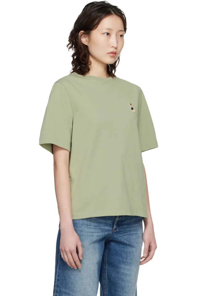 Maison Kitsuné Green Dressed Fox Comfort T-shirt, photo 2 of 2 from SSENSE