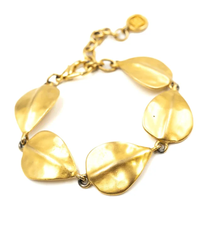 Givenchy 1980s leaf bracelet in metal from Luxury Promise, photo 2 of 7