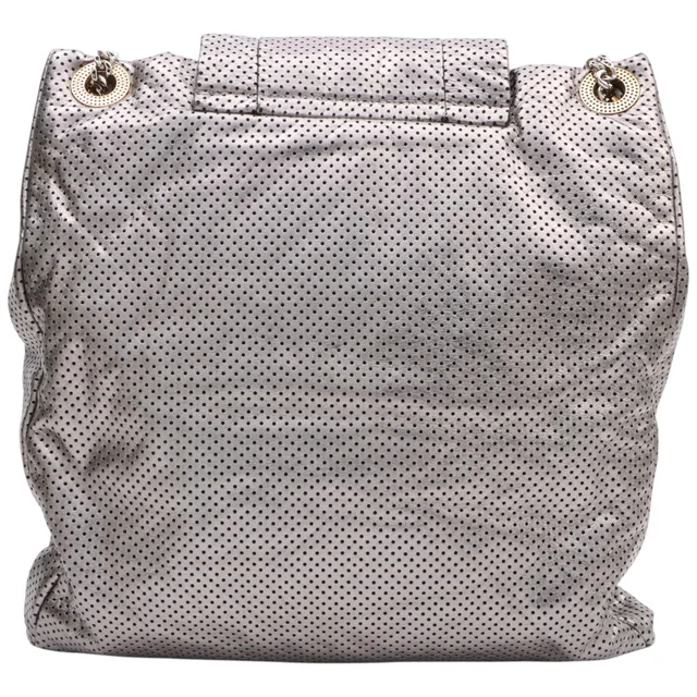 Chanel 2008 PUNCHING 2.55 Chain Shoulder Bag Silver in Silver Leather from VINTAGE QOO TOKYO, photo 2 of 2