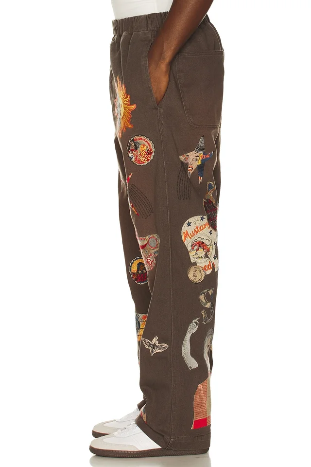 Samuel Zelig Collage Pant in Dark Taupe, photo 2 of 6 from REVOLVE (Canada)