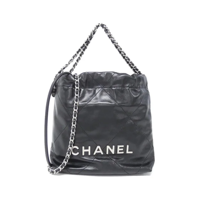 Chanel シャネル シャネル22 ライン MINI AS3980 バッグ in BLACK(ブラック) / SILVER(シルバー)金具 from KOMEHYO