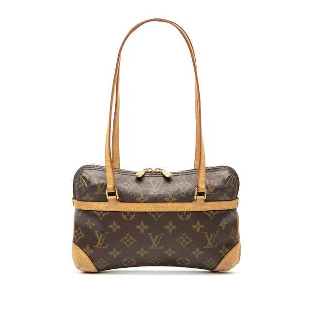Brown Louis Vuitton Monogram Mini Coussin Shoulder Bag in Brown Coated canvas from Designer Revival