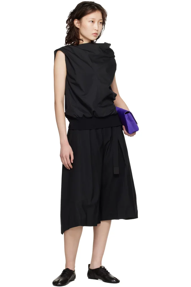sacai Black Suiting Shorts, photo 4 of 4 from SSENSE