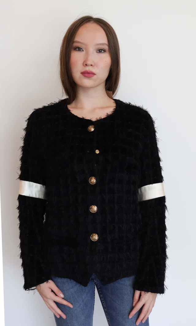 Chanel black white tweed jacket in Black Tweed from Luxury Promise
