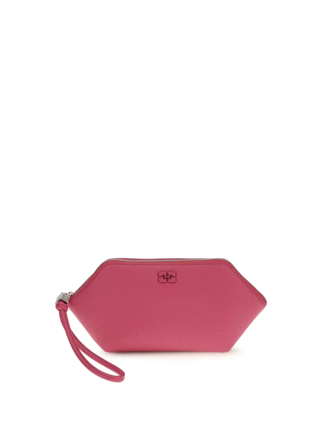 GANNI Bou Clutch — Pink Wallet in Pink Leather from HEWI