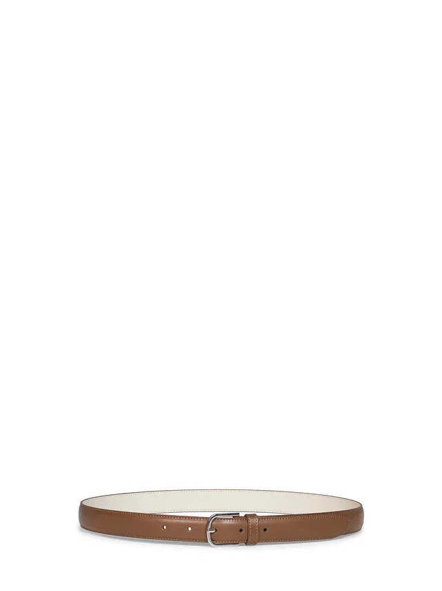 TOTEME Calf Leather Belt — Brown in Brown Calfskin from HEWI