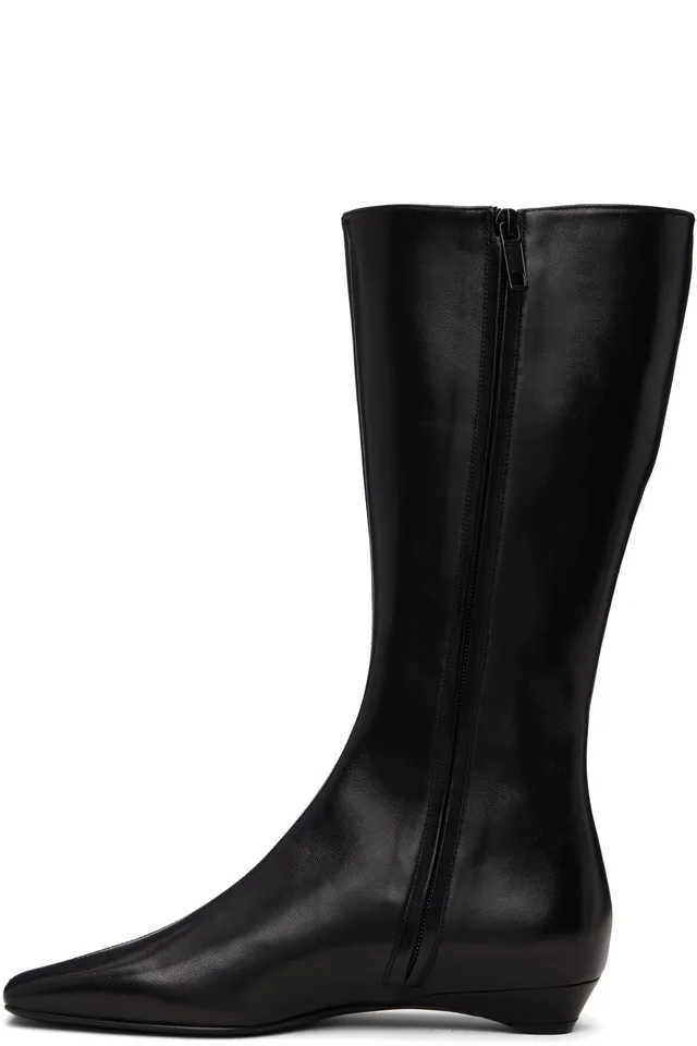 Courrèges Black Heritage Flat Boots, photo 3 of 5 from SSENSE