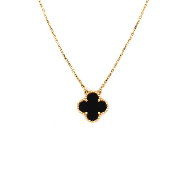 Van Cleef & Arpels Vintage Alhambra Pendant Necklace 18k Yellow Gold And Onyx in gold from Poshmark