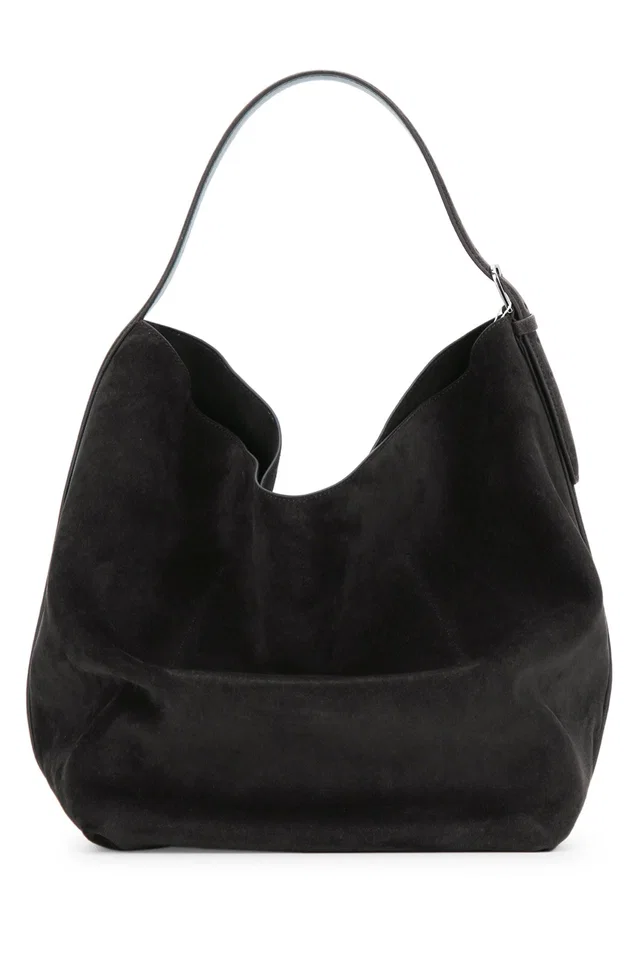 TOTEME Belted Tote Bag — Black Cow Leather in Black Leather from HEWI