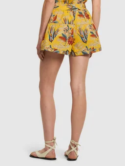 Ulla Johnson High-Waisted Shorts with Front Pleats in 100% Cotton, photo 3 of 5 from LUISAVIAROMA