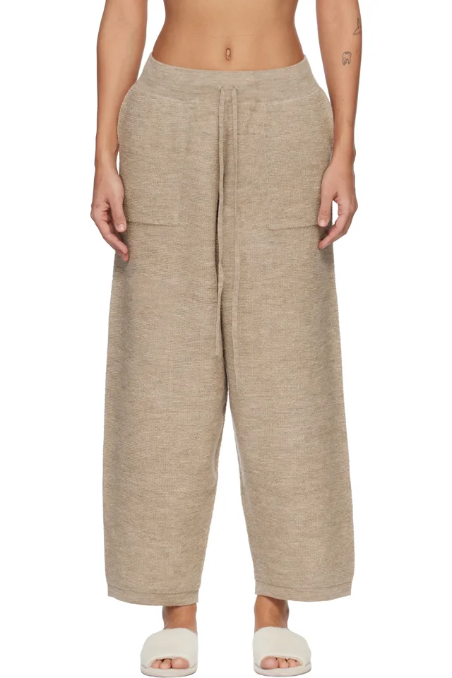 Beige Fine Terry Trousers, image 1 of 1 from SSENSE